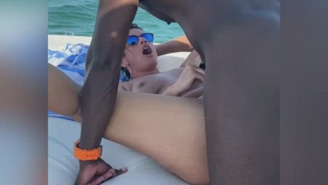 Interracial Hotwife takes BBC on boat while husband records