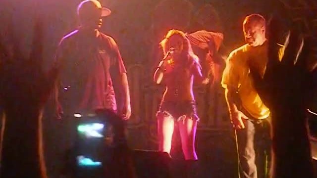 Myspace Celebrity Tila Tequila Takes of Her Top on Stage While Being Pelted with